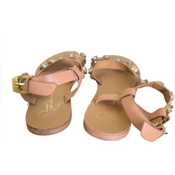 Report Signature Zoran Tan Rhinestone Sandals, ankle buckle closure - Picture 7 of 8